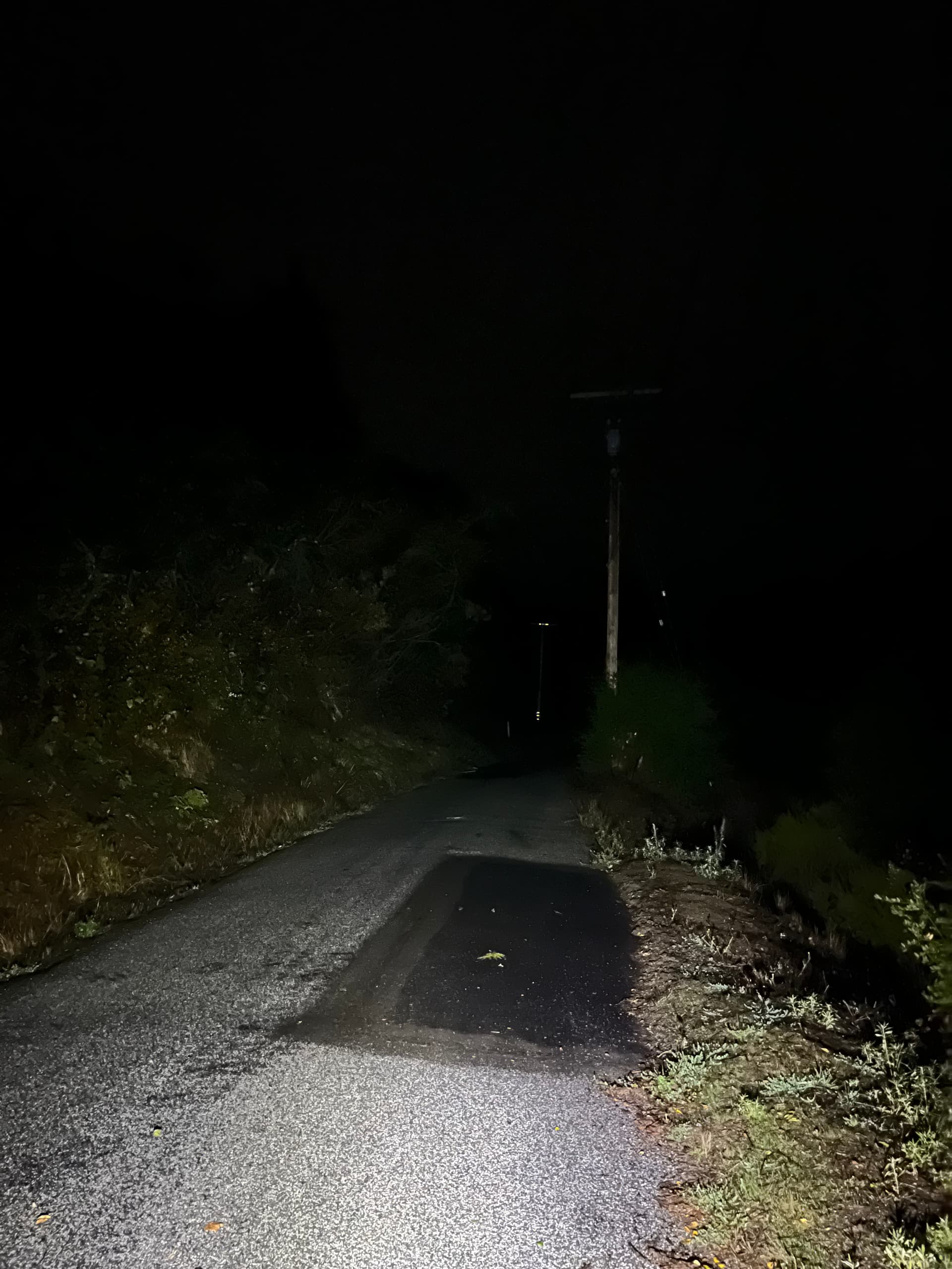 Dark road at early morning